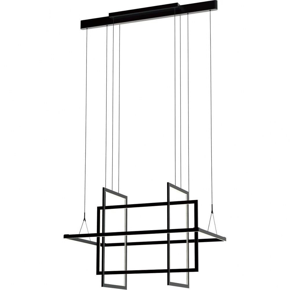 PageOne Lighting - PP121424-SDG - Geometry - 80W 4 LED Chandelier-35 Inches Tall and 23.6 Inches Wide