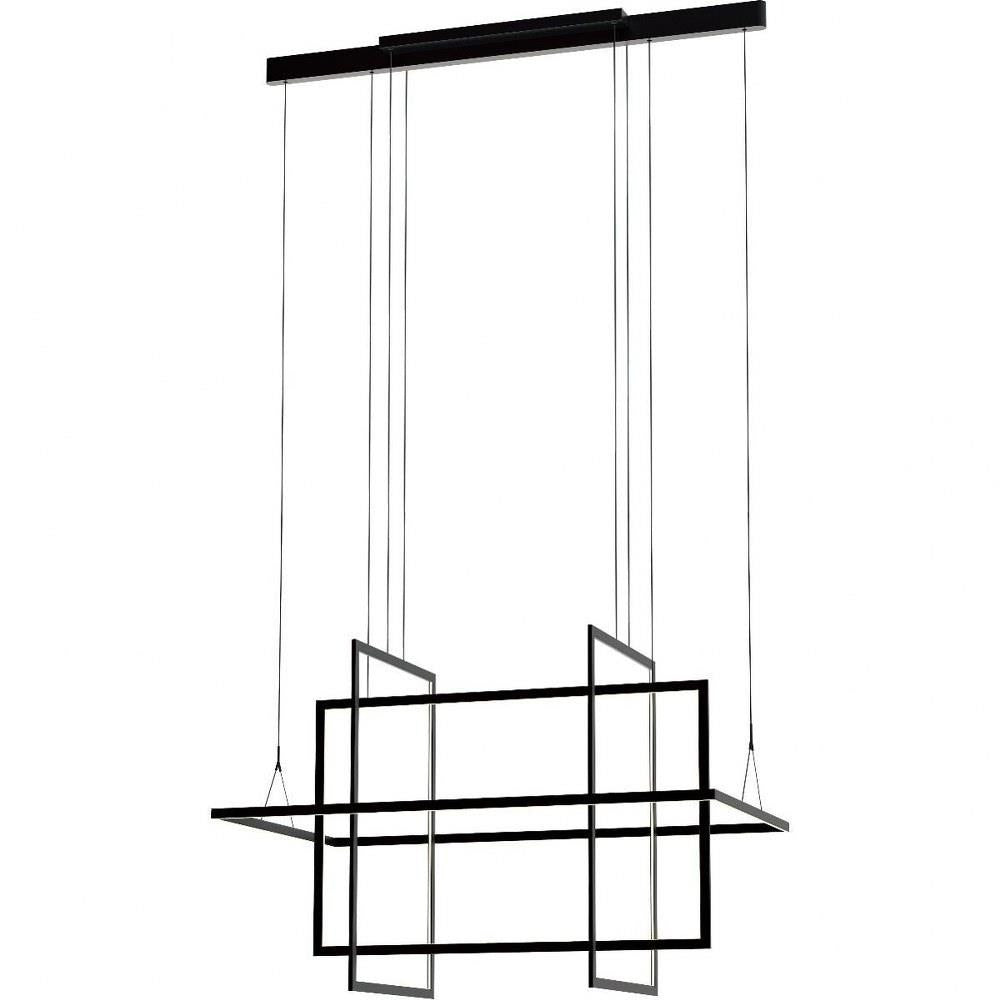 PageOne Lighting - PP121463-SDG - Geometry - 90W 4 LED Chandelier-41 Inches Tall and 29.5 Inches Wide