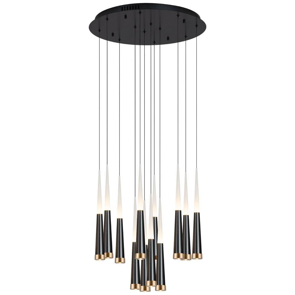 PageOne Lighting - PP121498-SDG/BC - Comet - 94W 12 LED Chandelier-145.7 Inches Tall and 23.6 Inches Wide
