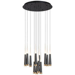 PageOne Lighting - PP121498-SDG/BC - Comet - 94W 12 LED Chandelier-145.7 Inches Tall and 23.6 Inches Wide