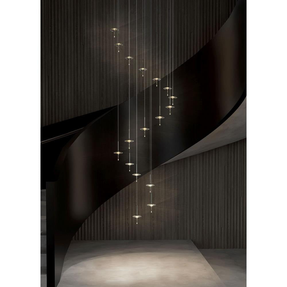 PageOne Lighting - PP121755-CM/GY - Light-Year - 96W 18 LED Chandelier-128.3 Inches Tall and 31.5 Inches Wide