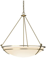 Presidio Tryne 35.1"W Large Scale Modern Brass Pendant w/ Opal Glass S
