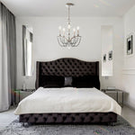 Priscilla 22"H x 18"W 5-Light Crystal Chandelier in Antique Silve