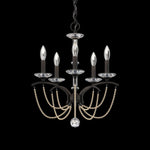 Priscilla 22"H x 18"W 5-Light Crystal Chandelier in Black
