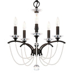 Priscilla 22"H x 18"W 5-Light Crystal Chandelier in Black