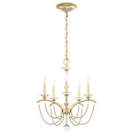 Priscilla 22"H x 18"W 5-Light Crystal Chandelier in Heirloom Silv