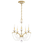 Priscilla 22"H x 18"W 5-Light Crystal Chandelier in Heirloom Silv