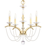 Priscilla 22"H x 18"W 5-Light Crystal Chandelier in Heirloom Silv