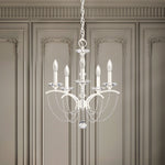 Priscilla 22"H x 18"W 5-Light Crystal Chandelier in White