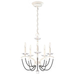 Priscilla 22"H x 18"W 5-Light Crystal Chandelier in White