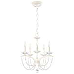 Priscilla 22"H x 18"W 5-Light Crystal Chandelier in White
