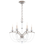 Priscilla 23.5"H x 23.5"W 6-Light Crystal Chandelier in Antique S