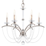 Priscilla 23.5"H x 23.5"W 6-Light Crystal Chandelier in Antique S