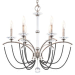 Priscilla 23.5"H x 23.5"W 6-Light Crystal Chandelier in Antique S