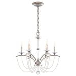 Priscilla 23.5"H x 23.5"W 6-Light Crystal Chandelier in Antique S