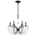 Priscilla 23.5"H x 23.5"W 6-Light Crystal Chandelier in Black