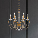 Priscilla 23.5"H x 23.5"W 6-Light Crystal Chandelier in Heirloom