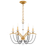 Priscilla 23.5"H x 23.5"W 6-Light Crystal Chandelier in Heirloom