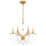 Priscilla 23.5"H x 23.5"W 6-Light Crystal Chandelier in Heirloom