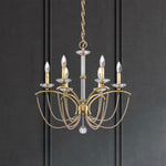 Priscilla 23.5"H x 23.5"W 6-Light Crystal Chandelier in Heirloom