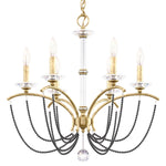 Priscilla 23.5"H x 23.5"W 6-Light Crystal Chandelier in Heirloom
