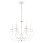 Priscilla 23.5"H x 23.5"W 6-Light Crystal Chandelier in White