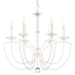 Priscilla 23.5"H x 23.5"W 6-Light Crystal Chandelier in White