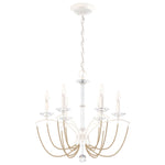 Priscilla 23.5"H x 23.5"W 6-Light Crystal Chandelier in White