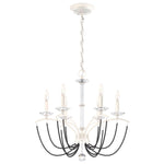 Priscilla 23.5"H x 23.5"W 6-Light Crystal Chandelier in White