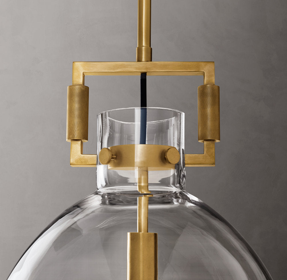 Machinist Glass Cloche Pendant