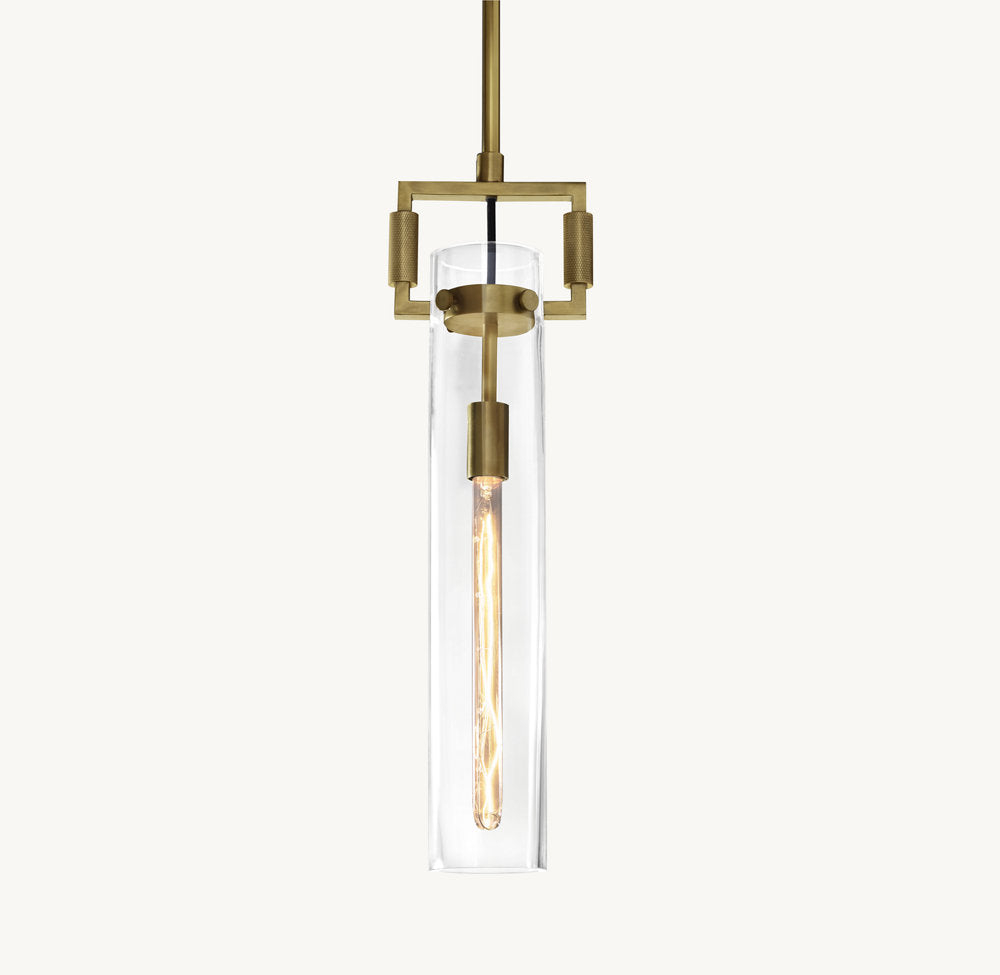 Machinist Glass Cylinder Pendant