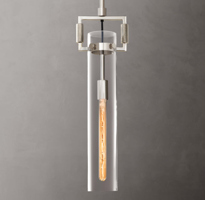 Machinist Glass Cylinder Pendant