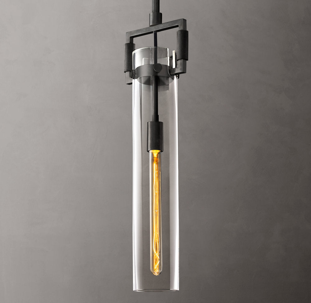 Machinist Glass Cylinder Pendant