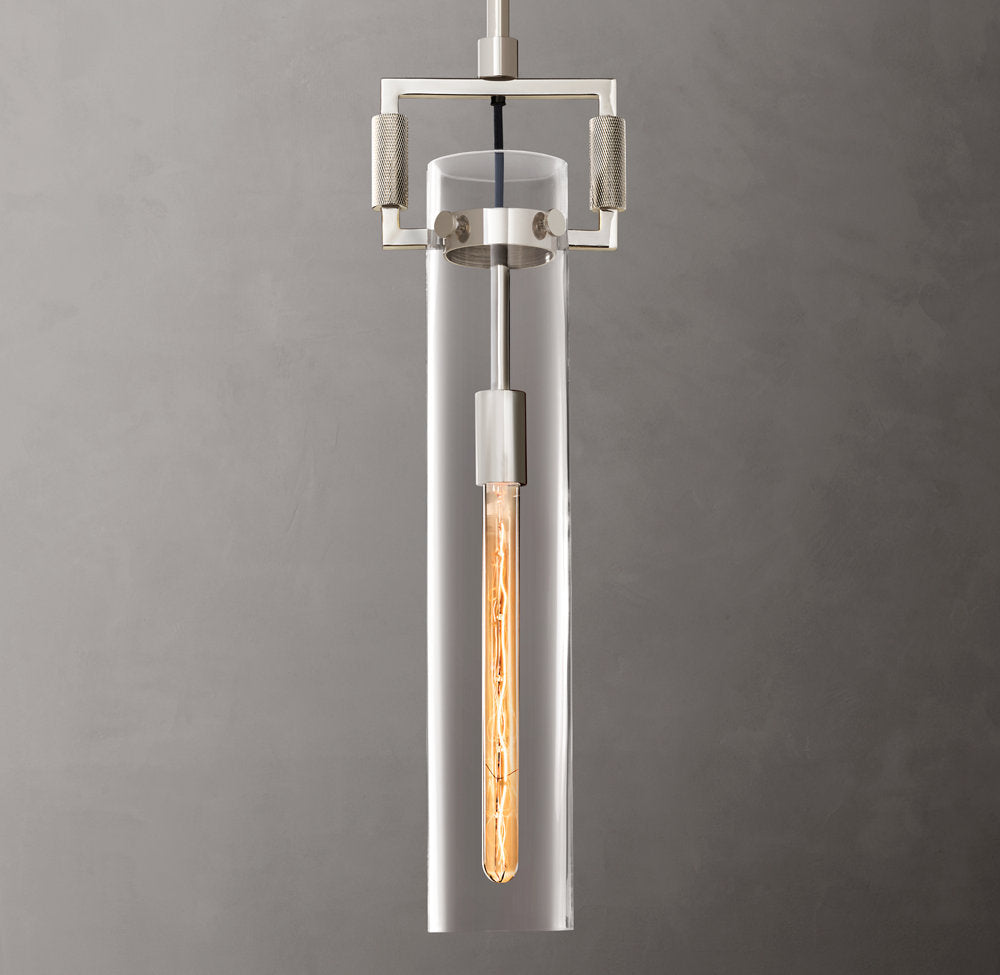 Machinist Glass Cylinder Pendant