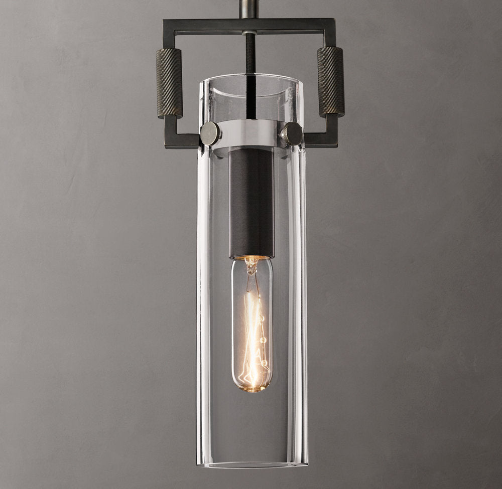 Machinist Glass Cylinder Pendant