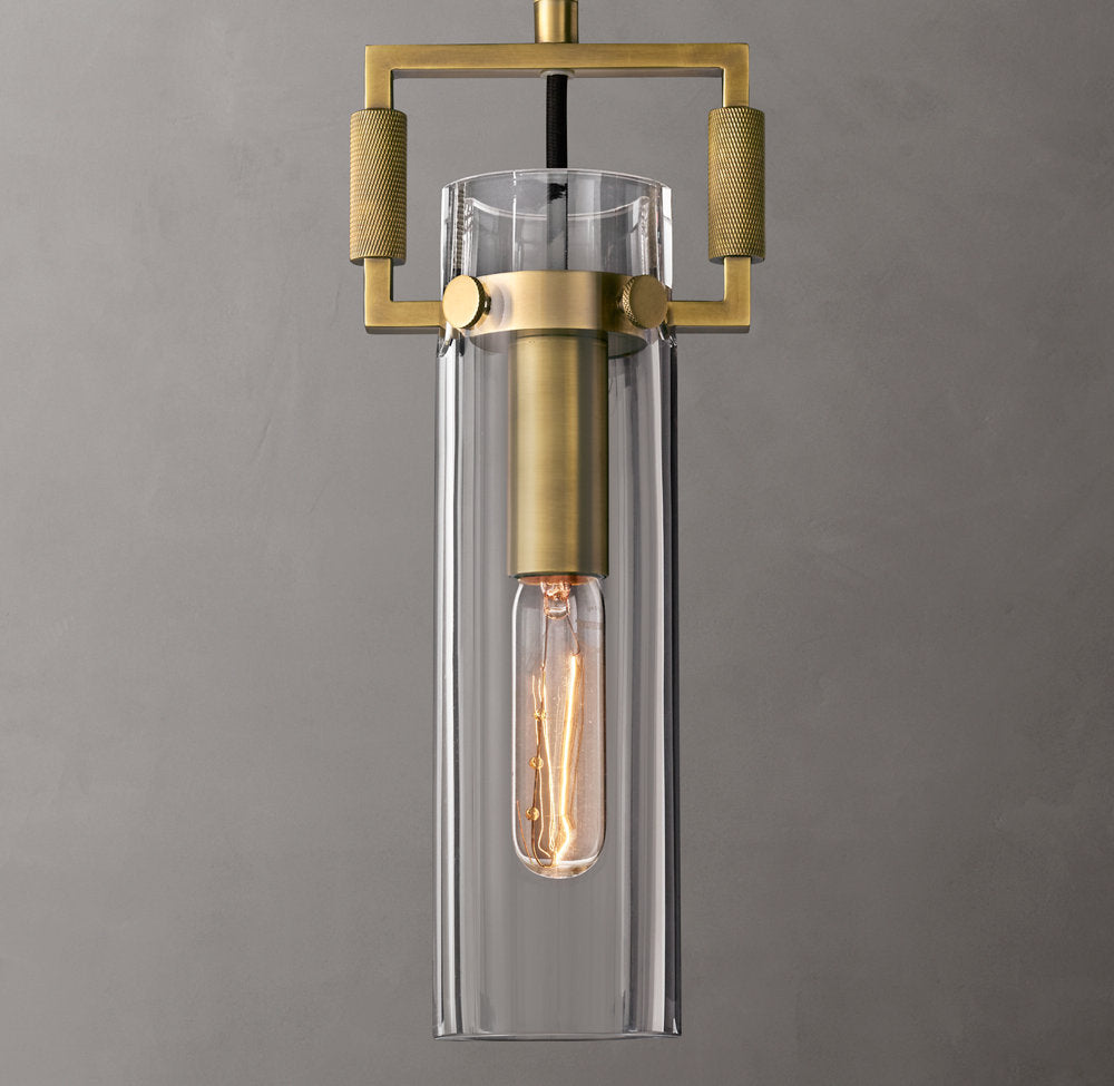 Machinist Glass Cylinder Pendant