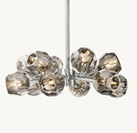 Boule De Cristal Smoke Glass Round Chandelier 24"