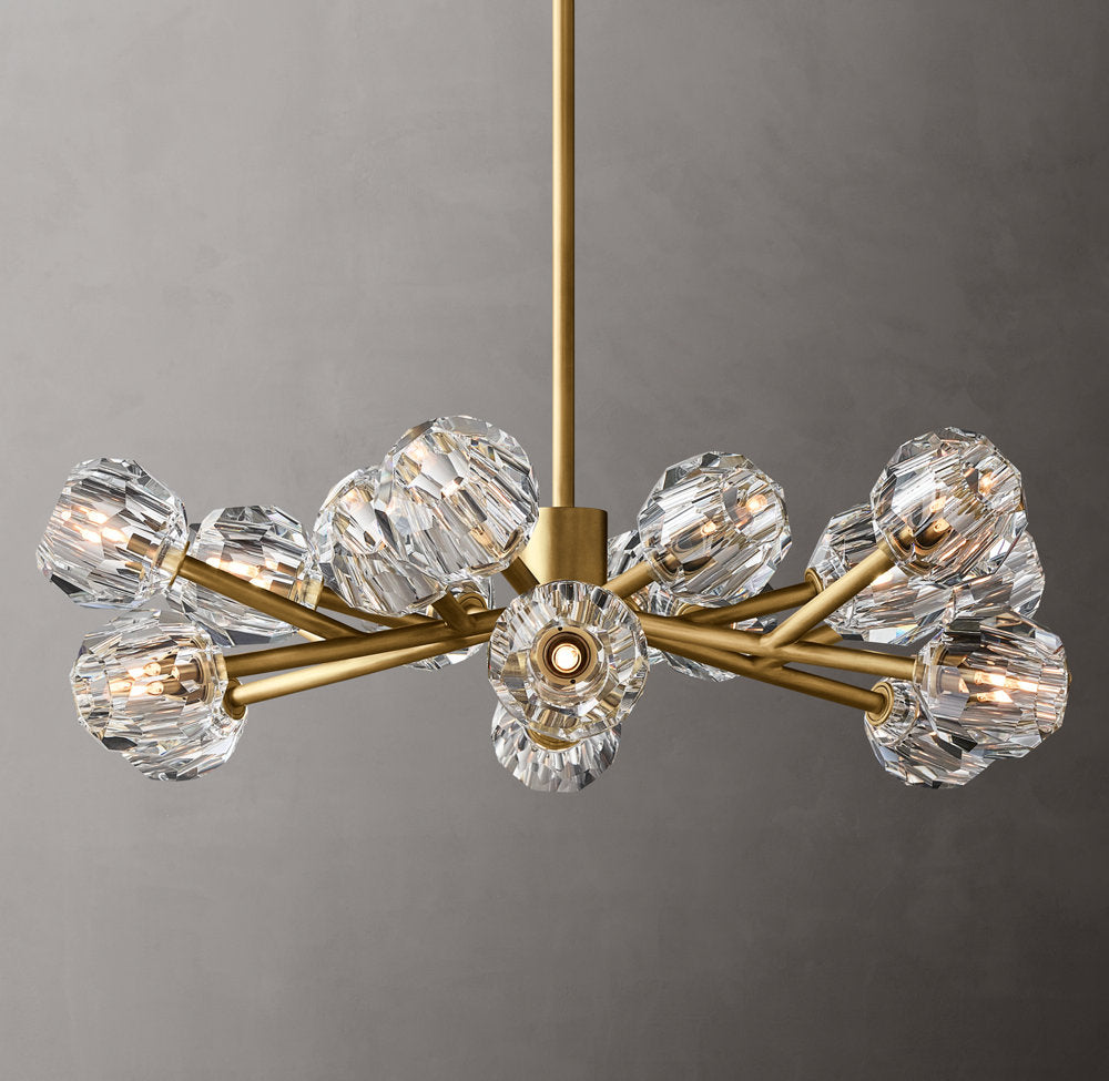 Boule De Cristal Clear Glass Round Chandelier 36"