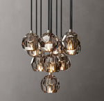 Boule De Cristal Smoke Glass Round Cluster Chandelier 14"