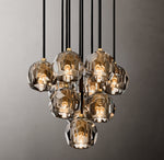 Boule De Cristal Smoke Glass Round Cluster Chandelier 14"