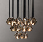 Boule De Cristal Smoke Glass Round Cluster Chandelier 24"