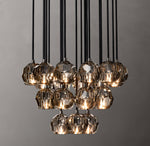 Boule De Cristal Smoke Glass Round Cluster Chandelier 24"