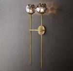 Boule De Cristal Smoke Glass Grand Double Sconce