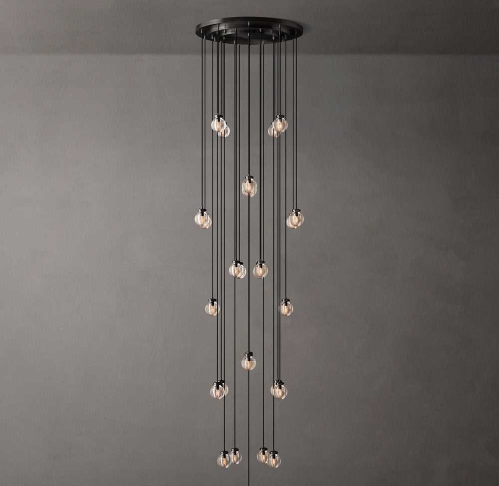 Pearl Round Chandelier 38"