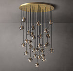 Boule De Cristal Smoke Glass Round Cluster Chandelier 40"