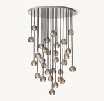 Boule De Cristal Smoke Glass Round Cluster Chandelier 40"