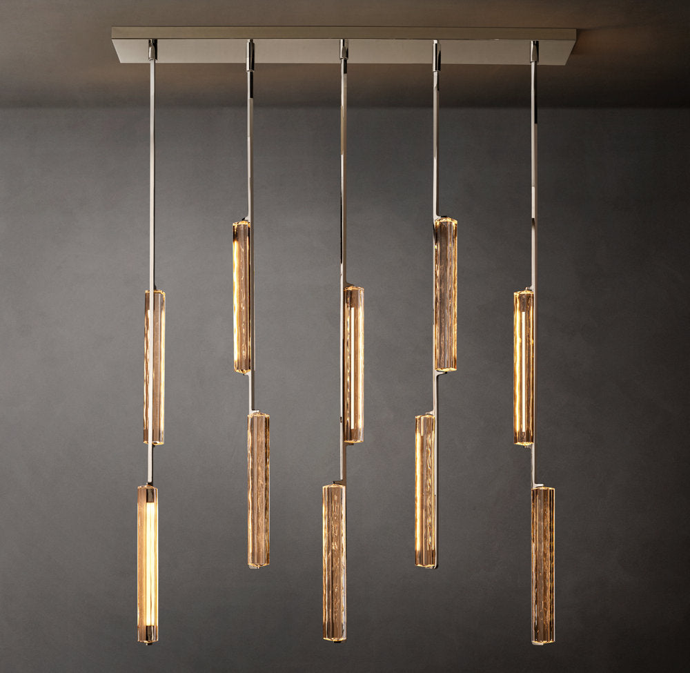 Audubon Crystal Linear Chandelier 54"