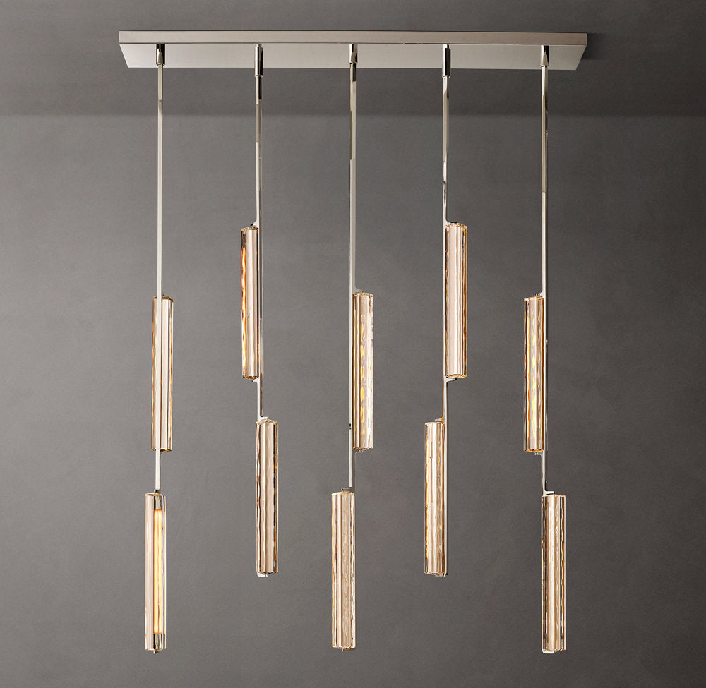 Audubon Crystal Linear Chandelier 54"