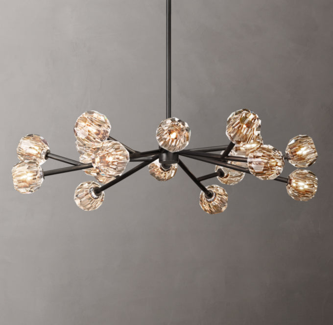 Boule De Cristal Clear Glass Round Chandelier 48"