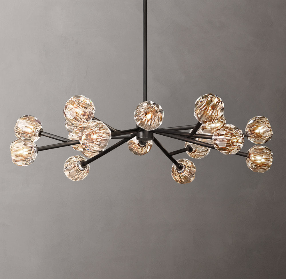 Boule De Cristal Clear Glass Round Chandelier 48"